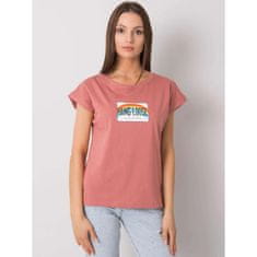 FANCY Dámske tričko s potlačou ALOHA dirty pink FA-TS-7137.29P_367526 Univerzálne
