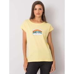 FANCY Dámske tričko s potlačou ALOHA svetlo žlté FA-TS-7137.29P_367548 Univerzálne