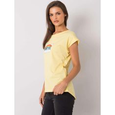 FANCY Dámske tričko s potlačou ALOHA svetlo žlté FA-TS-7137.29P_367548 Univerzálne