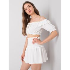 Och Bella Dámsky top s volánikmi Arnika OCH BELLA white TW-TP-BI-26718.46_367807 L