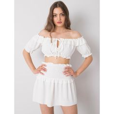 Och Bella Dámsky top s volánikmi Arnika OCH BELLA white TW-TP-BI-26718.46_367807 L