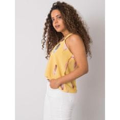 ITALY MODA Dámsky vzorovaný top OAKLYN yellow DHJ-TP-13327.06P_372633 Univerzálne