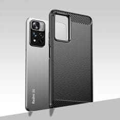 IZMAEL Carbon Shield TPU puzdro pre Xiaomi Redmi Note 11 Pro/Poco X4 NFC - Čierna KP15279