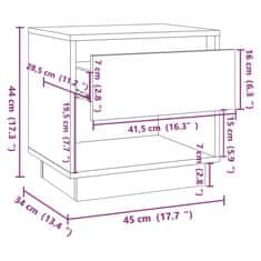 Vidaxl Nočné stolíky 2 ks čierne 45x34x44 cm drevotrieska