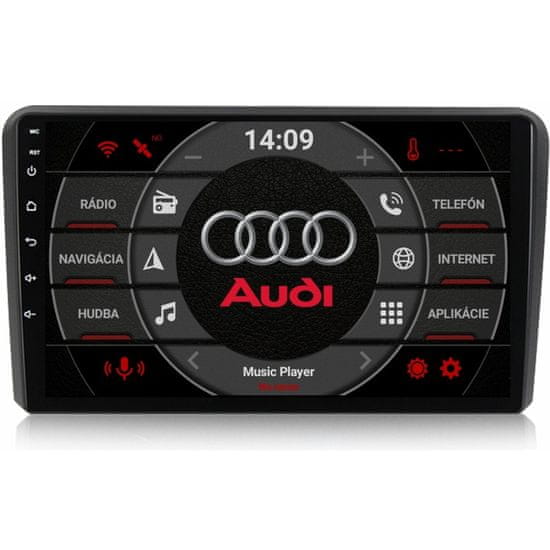 TomiMax 464 Android 12 autorádio Audi A3