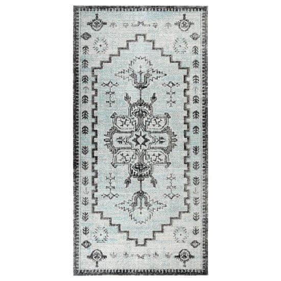 Vidaxl Vonkajší koberec hladké tkanie 100x200 cm zelený a sivý