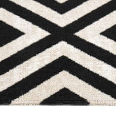 Vidaxl Vonkajší koberec hladké tkanie 100x200 cm čierny a béžový