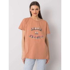 FANCY Dámske tričko s potlačou ELANI hnedé FA-TS-6892.88_364025 Univerzálne
