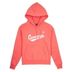 Converse Mikina červená 158 - 162 cm/XS Scripted Logo Fleece Hoodie