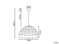 Beliani Ratanová závesná lampa prírodná SELENGE