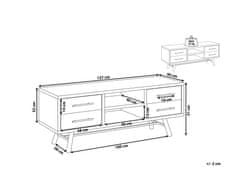 Beliani TV skriňa z ľahkého dreva ATLANTA