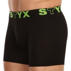 Styx 3PACK pánske boxerky long športová guma čierne (U9606162) - veľkosť L