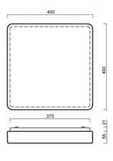 OSMONT OSMONT 56869 TILIA 2 stropné/nástenné plastové svietidlo IP54 4000 K 27W LED HF núdzové kombinované 3 h