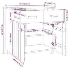 Vidaxl Komoda medovo-hnedá 79x40x80 cm masívne borovicové drevo