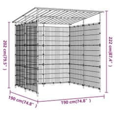Vidaxl Prístrešok na bicykel, 190x190x222 cm, oceľ, čierny