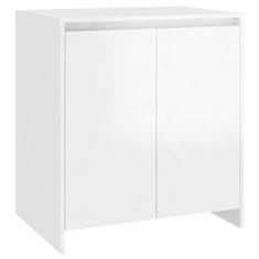 Vidaxl Komoda lesklá biela 70x40x73,5 cm drevotrieska