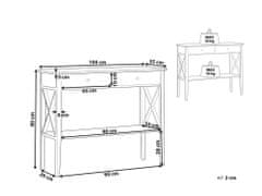 Beliani Konzolový stolík s 2 zásuvkami biely AVENUE