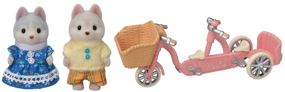 Sylvanian Families Tandemové kolo pre Husky súrodenca