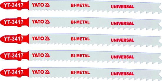 YATO  List pílový do priamočiarej píly 130 mm UNI TPI10-5 5 ks Bi-Metal