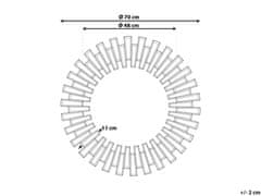 Beliani Nástenné zrkadlo 70 cm strieborné CHOLET