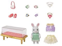 Sylvanian Families Mesto - biely králik so šperkami a drahokamami