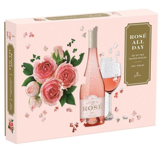 Galison Tvarové puzzle Rosé All Day 2v1 501 dielikov