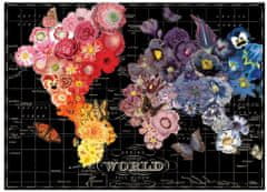 Galison Puzzle Rozkvitnutá mapa sveta 1000 dielikov