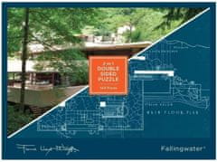 Obojstranné puzzle Frank Lloyd Wright Fallingwater 500 dielikov