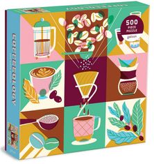 Galison Štvorcové puzzle Coffeeology 500 dielikov