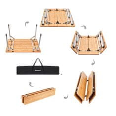 King Camp Kemping stôl Bamboo 100 x 65 cm