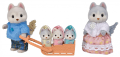 Sylvanian Families Rodina Husky s trojčatami