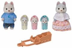 Sylvanian Families Rodina Husky s trojčatami