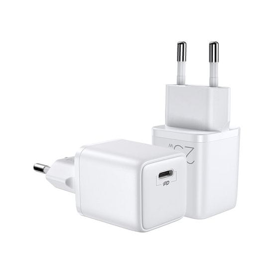 Joyroom Mini Fast Charger sieťová nabíjačka USB-C 25W 3A, biela