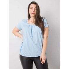 BASIC FEEL GOOD Dámska plus size bavlnená blúzka CELESTE light blue RV-TS-6320.85P_361536 4XL