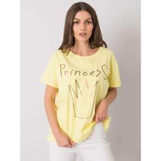 FANCY Dámske tričko s potlačou AOSTA žltá FA-TS-7121.88P_367046 Univerzálne