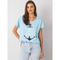 FANCY Dámske tričko s potlačou SILVA light blue FA-TS-7196.74P_367601 Univerzálne