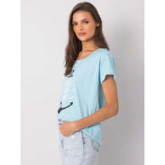 FANCY Dámske tričko s potlačou SILVA light blue FA-TS-7196.74P_367601 Univerzálne