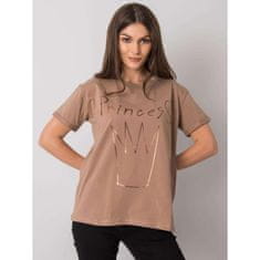 FANCY Dámske tričko s potlačou AOSTA dark beige FA-TS-7121.88P_367066 Univerzálne