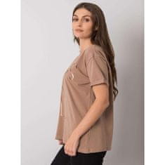 FANCY Dámske tričko s potlačou AOSTA dark beige FA-TS-7121.88P_367066 Univerzálne