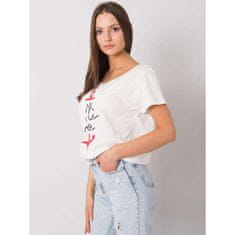 FANCY Dámske tričko s potlačou SILVA v ecru farbe FA-TS-7196.74P_367578 Univerzálne