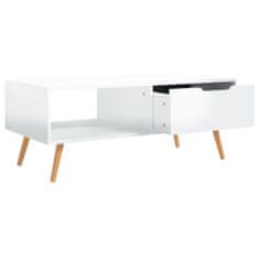 Petromila vidaXL Konferenčný stolík lesklý biely 100x49,5x43 cm drevotrieska