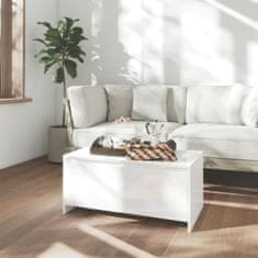 Petromila vidaXL Konferenčný stolík, lesklý biely 90x50x41,5cm, kompozitné drevo