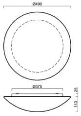 OSMONT OSMONT 63081 AURA 5 stropné/nástenné sklenené svietidlo biela IP43 2700-6500 K 32W LED