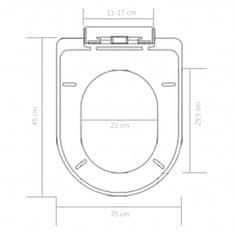 Vidaxl WC sedadlo, pomalé sklápanie, rýchloupínacie, čierne