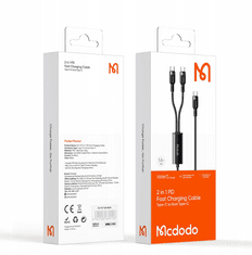 Mcdodo MCDODO MF KÁBEL 2W1 100W USB-C - 1,2M CA-7470