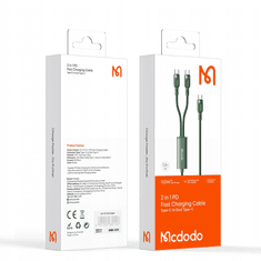 Mcdodo MCDODO MF KÁBEL 2W1 USB-C 100W 1,2M CA-7471