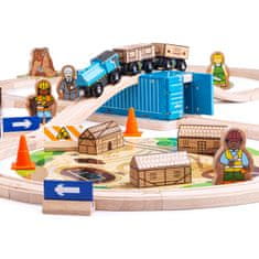 Bigjigs Toys Bigjigs Rail Vláčikodráha Stavba 50 dielov