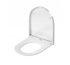 CERSANIT Larga Oval, antibakteriálne Slim sedátko z duroplastu, biela, K98-0229