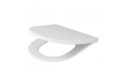 CERSANIT Larga Oval, antibakteriálne Slim sedátko z duroplastu, biela, K98-0229