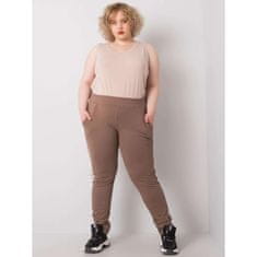 BASIC FEEL GOOD Dámske plus size tepláky KAIRI beige RV-DR-6643.95_365058 4XL